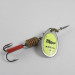 Vintage   Mepps Aglia 1, 1/8oz Chartreuse / Silver spinning lure #1780