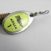 Vintage   Mepps Aglia 1, 1/8oz Chartreuse / Silver spinning lure #1780