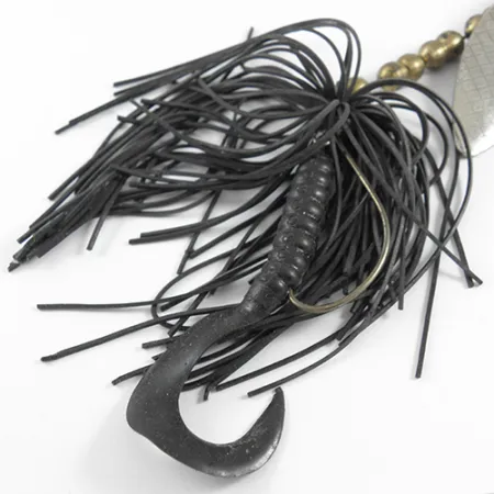 Vintage Mepps Aglia Long 3 COMBO KILLER, 2/3oz Silver / Brass spinning lure #1788