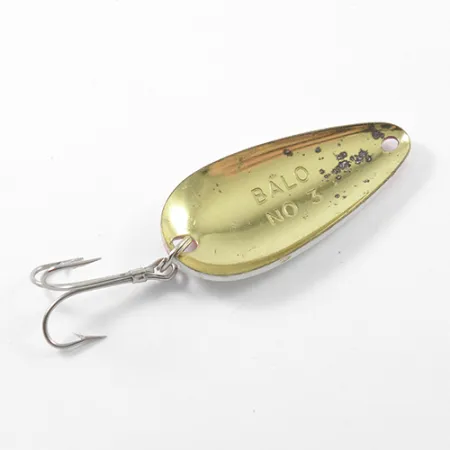 Vintage Balo 3, 1/2oz Red / White / Brass fishing spoon #1798