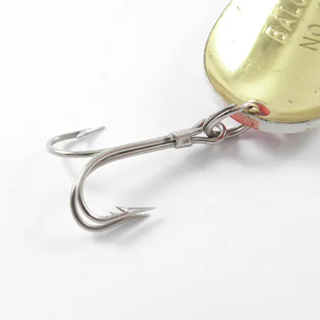 Vintage Balo 3, 1/2oz Red / White / Brass fishing spoon #1798