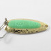 Vintage   Blue Fox Pixee , 1/2oz Gold / Fluorescent Green fishing spoon #1800