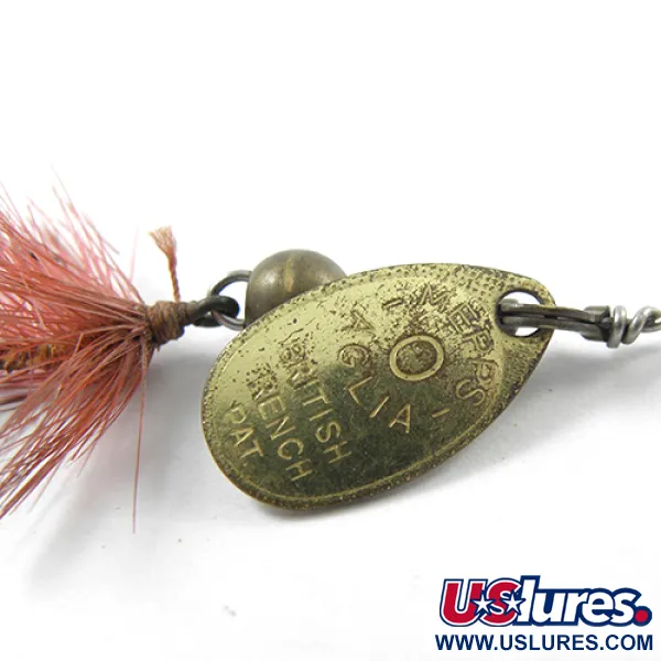 Vintage   Mepps Aglia 0 Mouche, 3/32oz Brass spinning lure #1808