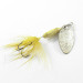 Vintage  Yakima Bait Worden’s Original Rooster Tail 1, 3/32oz Nickel / Yellow spinning lure #1813