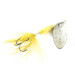 Vintage  Yakima Bait Worden’s Original Rooster Tail 1, 3/32oz Nickel / Yellow spinning lure #1813