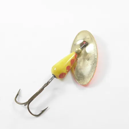 Vintage Panther Martin 6, 3/16oz Yellow / Orange / Brass spinning lure #1817