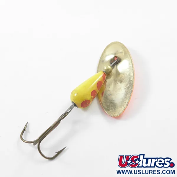Vintage   Panther Martin 6, 3/16oz Yellow / Orange / Brass spinning lure #1817