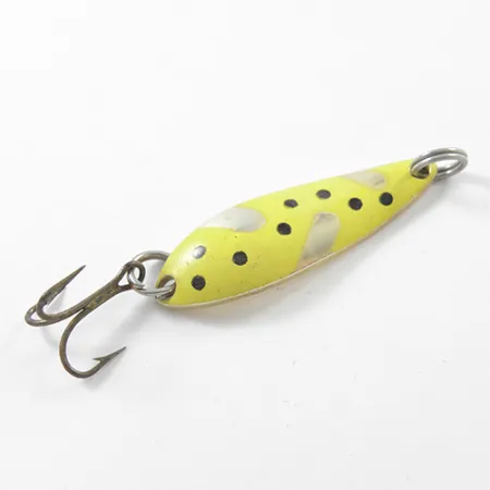 Vintage Acme Fiord Spoon Jr, 1/8oz Yellow / Gold fishing spoon #1821