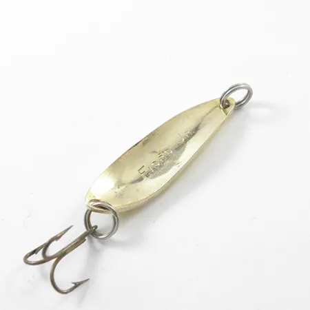 Vintage Acme Fiord Spoon Jr, 1/8oz Yellow / Gold fishing spoon #1821