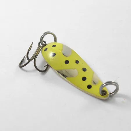 Vintage Acme Fiord Spoon Jr, 1/8oz Yellow / Gold fishing spoon #1821