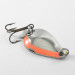 Vintage  Acme K.O. Wobbler, 1/4oz Nickel / Orange fishing spoon #1822