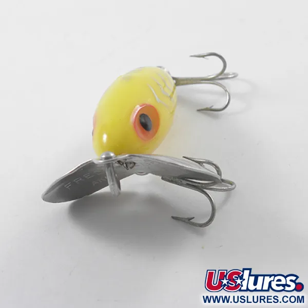 Vintage   Fred Arbogast Jitterbug , 1/4oz Yellow fishing lure #1830