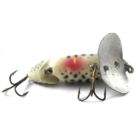Vintage Fred Arbogast Jitterbug Jointed, 1/3oz Tiger fishing lure #1831