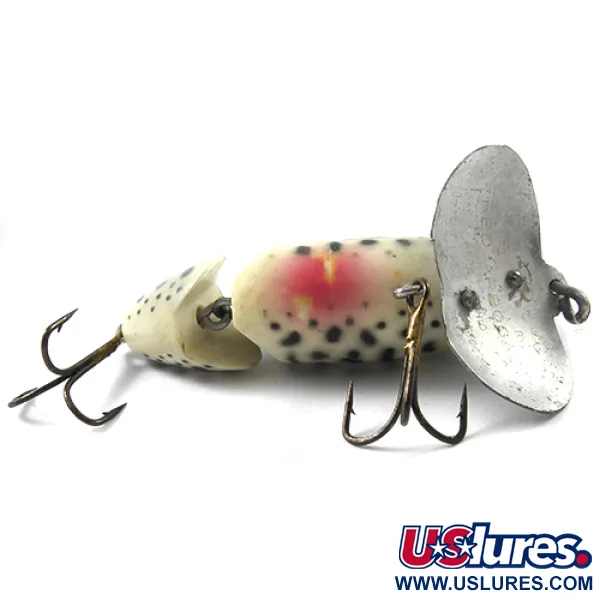 Vintage   Fred Arbogast Jitterbug Jointed, 1/3oz Tiger fishing lure #1831