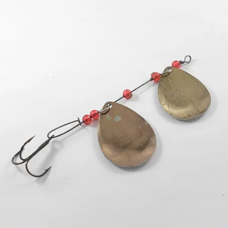 Vintage Lucky Strike, 2/5oz Nickel / Copper / Red spinning lure #1833