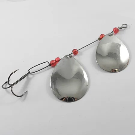 Vintage Lucky Strike, 2/5oz Nickel / Copper / Red spinning lure #1833