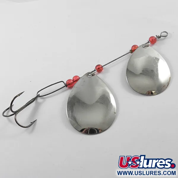 Vintage   Lucky Strike, 2/5oz Nickel / Copper / Red spinning lure #1833