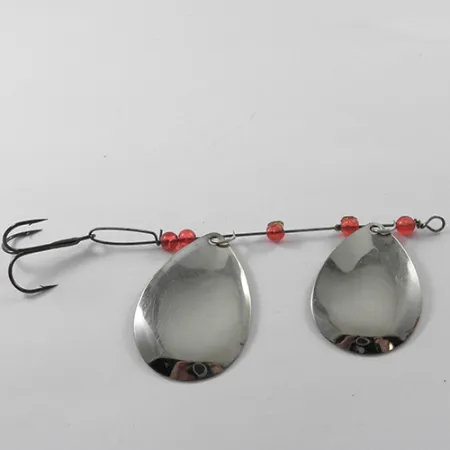 Vintage Lucky Strike, 2/5oz Nickel / Copper / Red spinning lure #1833