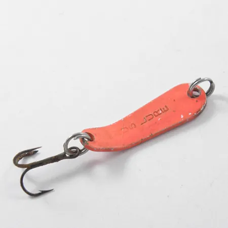 Vintage Luhr Jensen Hus-lure, 1/16oz Orange / Hologram fishing spoon #1835