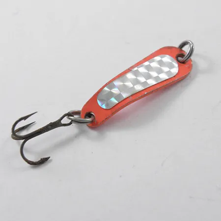Vintage Luhr Jensen Hus-lure, 1/16oz Orange / Hologram fishing spoon #1835