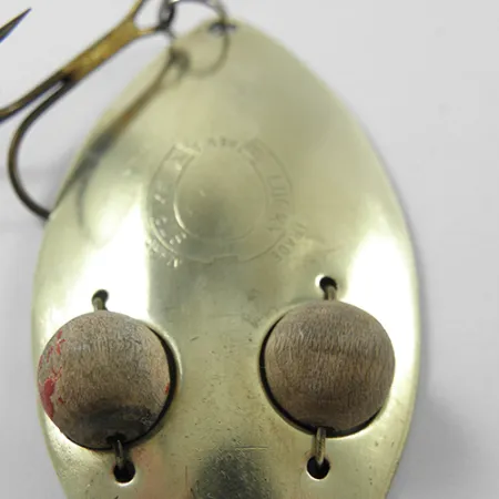 Vintage Lucky Strike Gold Red Flash, 3/4oz Brass fishing spoon #1840