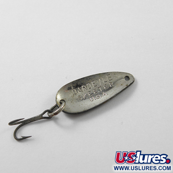 Vintage  Eppinger Dardevle Skeeter, 1/16oz Black / White / Nickel fishing spoon #1854