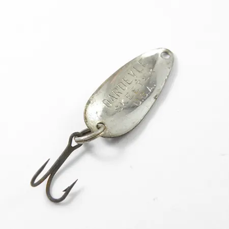 Vintage Eppinger Dardevle Skeeter, 1/32oz Frog / Nickel fishing spoon #1855