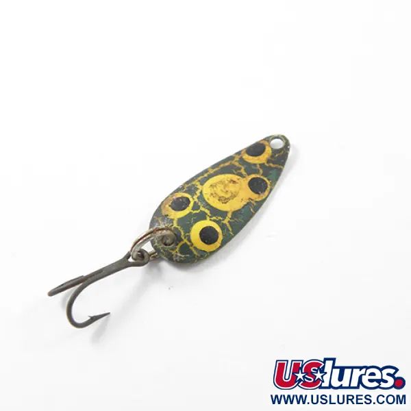 Vintage Eppinger Dardevle Skeeter, 1/32oz Frog / Nickel fishing spoon #1855