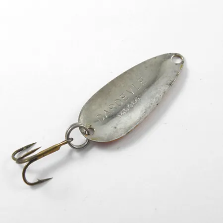 Vintage Eppinger Dardevle Midget Trout, 3/32oz Red / Orange / Black / Nickel fishing spoon #1857