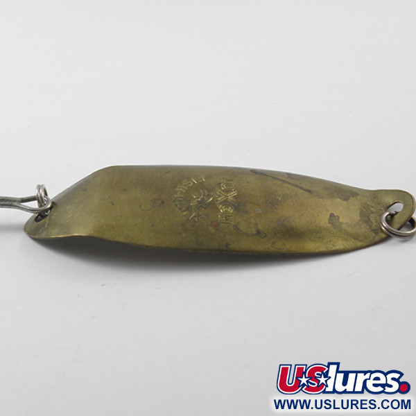 Vintage  Unknown Luxon Fish-Hawk, 2/5oz Brass fishing spoon #1862
