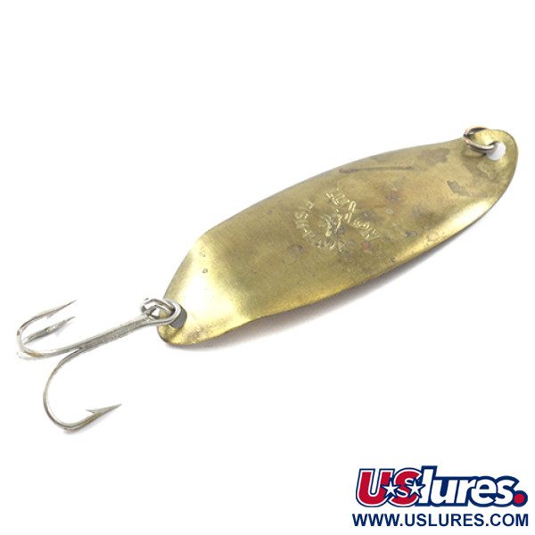 Vintage  Unknown Luxon Fish-Hawk, 2/5oz Brass fishing spoon #1862