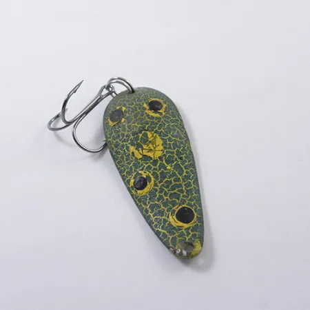 Vintage Eppinger Dardevle Imp, 2/5oz Frog / Nickel fishing spoon #1869