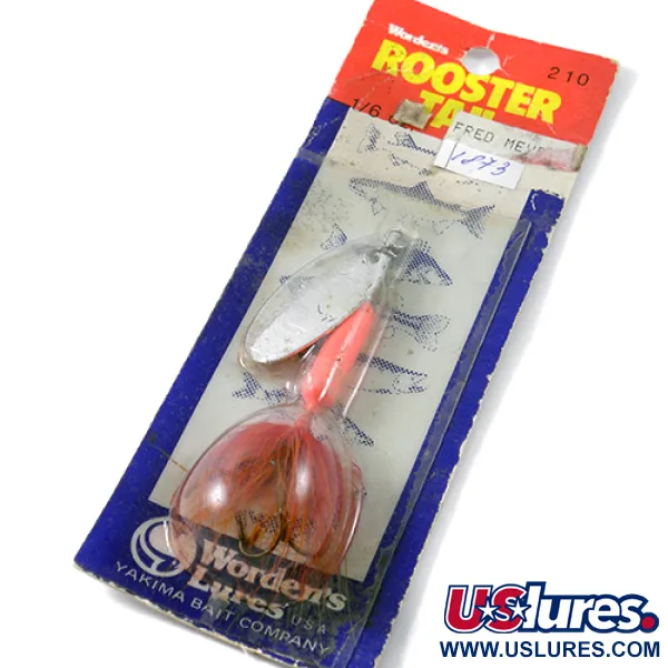  Yakima Bait Worden’s Original Rooster Tail, 3/16oz Red / Nickel spinning lure #1873