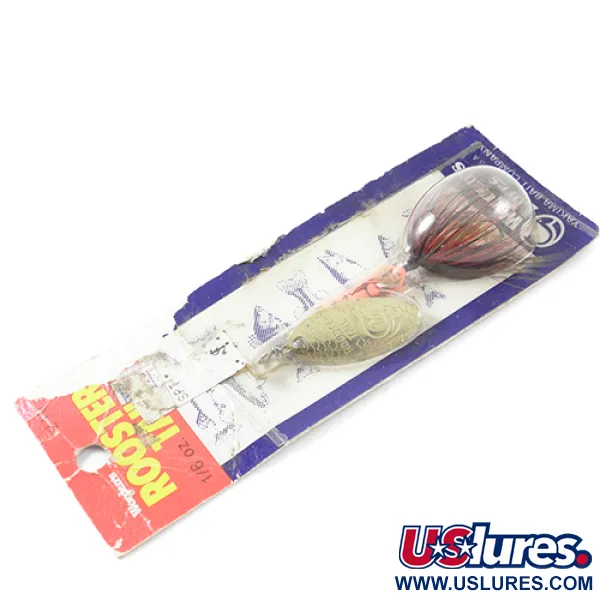  Yakima Bait Worden’s Original Rooster Tail, 3/16oz Gold / Red spinning lure #1880