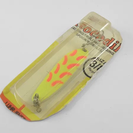 Luhr Jensen Krocodile Die #3 1890, 1/2oz Fluorescent Yellow fishing spoon #1890