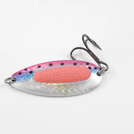Blue Fox Rattlin Pixee, 3/4oz Rainbow Trout fishing spoon #1909
