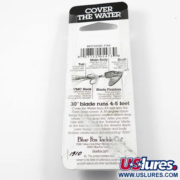   Blue Fox Flash Deep Runner, 1/8oz Rainbow spinning lure #1910