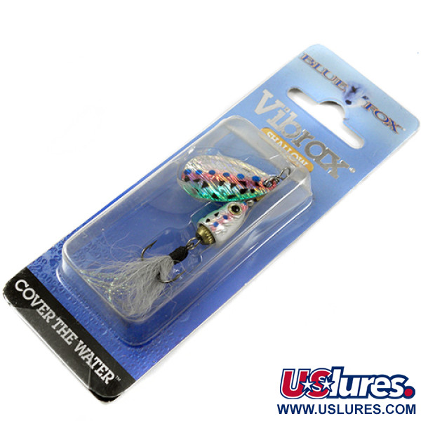   Blue Fox Vibrax Shallow, 1/4oz Rainbow spinning lure #1911