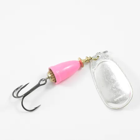 Vintage Blue Fox Super Vibrax 4 1916, 3/8oz Silver / Pink spinning lure #1916
