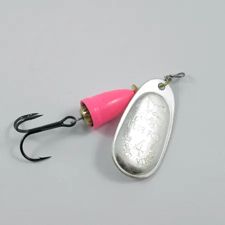 Vintage Blue Fox Super Vibrax 4 1916, 3/8oz Silver / Pink spinning lure #1916
