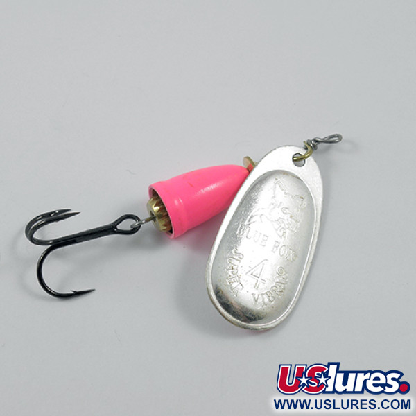 Vintage   Blue Fox Super Vibrax 4 1916, 3/8oz Silver / Pink spinning lure #1916