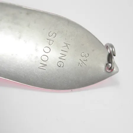Vintage Pro King Weedless King Spoon, 1 1/4oz Silver / Pink fishing spoon #1931