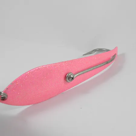 Vintage Pro King Weedless King Spoon, 1 1/4oz Silver / Pink fishing spoon #1931