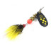 Vintage   Mepps Black Fury 1 Dressed squirrel tail, 1/8oz Black / Yellow spinning lure #1934