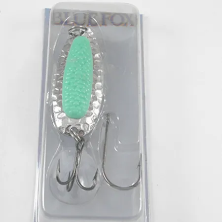 Blue Fox Pixee , 1/2oz Nickel / Green fishing spoon #1940