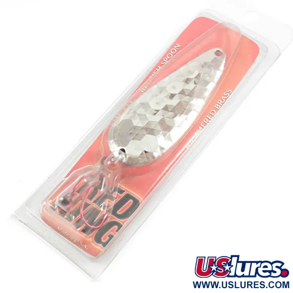  Worth Red King Spoon, 3/5oz Hammered Nickel fishing spoon #1943
