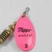 Vintage   Mepps Aglia Hot Pink 3, 1/4oz Fluorescent Pink spinning lure #1946