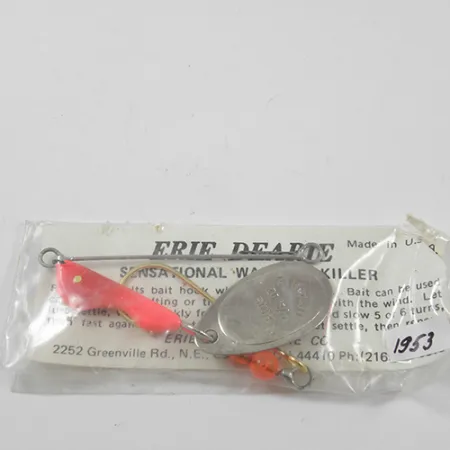 Erie Dearie Walleye Killer, 1/3oz Nickel / Red spinning lure #1953