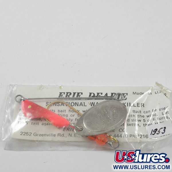   Erie Dearie Walleye Killer, 1/3oz Nickel / Red spinning lure #1953