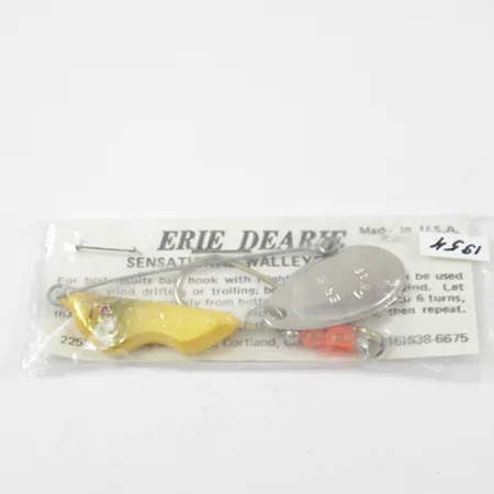 Erie Dearie Walleye Killer, 2/3oz Nickel / Yellow spinning lure #1954